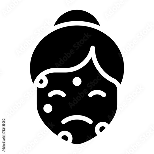 Irritation icon vector image. Can be used for Dermatology.