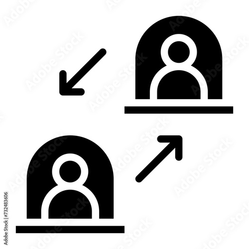 Social Isolation icon vector image. Can be used for Home Services.