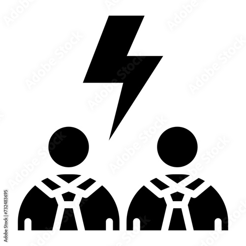 Altercation icon vector image. Can be used for Human Resource.
