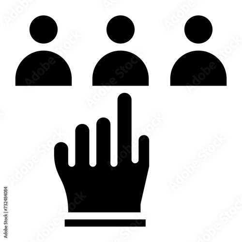 Selection icon vector image. Can be used for Human Resource.