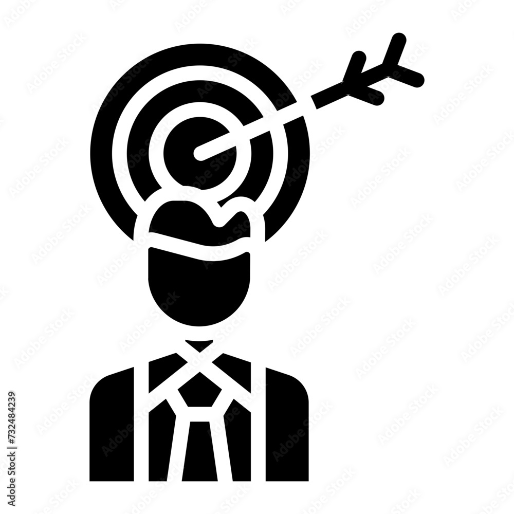 Employee Goal icon vector image. Can be used for Staff Management. Employee Goal icon vector image. Can be used for Staff Management.