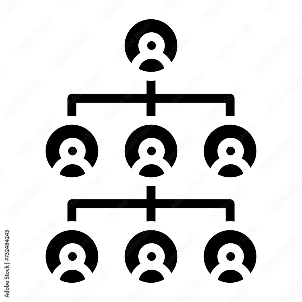 Employee Hierarchy icon vector image. Can be used for Staff Management. Employee Hierarchy icon vector image. Can be used for Staff Management.