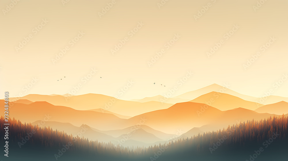 Majestic mountains, panoramic peaks PPT background Majestic mountains, panoramic peaks PPT background