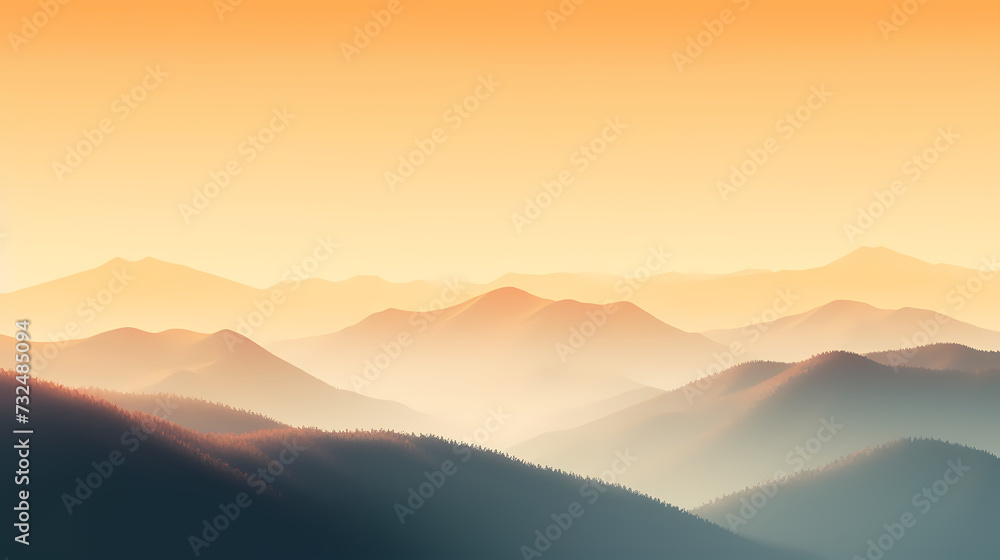 Obraz premium Majestic mountains, panoramic peaks PPT background