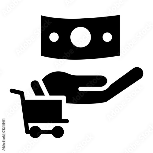 Cart Cash on Delivery icon vector image. Can be used for Ecommerce Store.