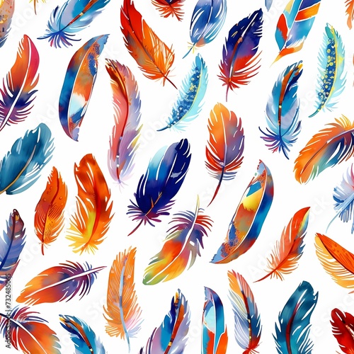 Colorful Feather Pattern
