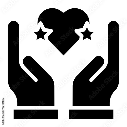 Compassion icon vector image. Can be used for Core Values.