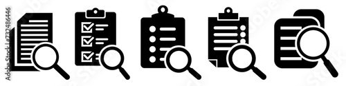 Search documents icon vector set. Search illustration sign collection. Archive symbol. Library logo.
