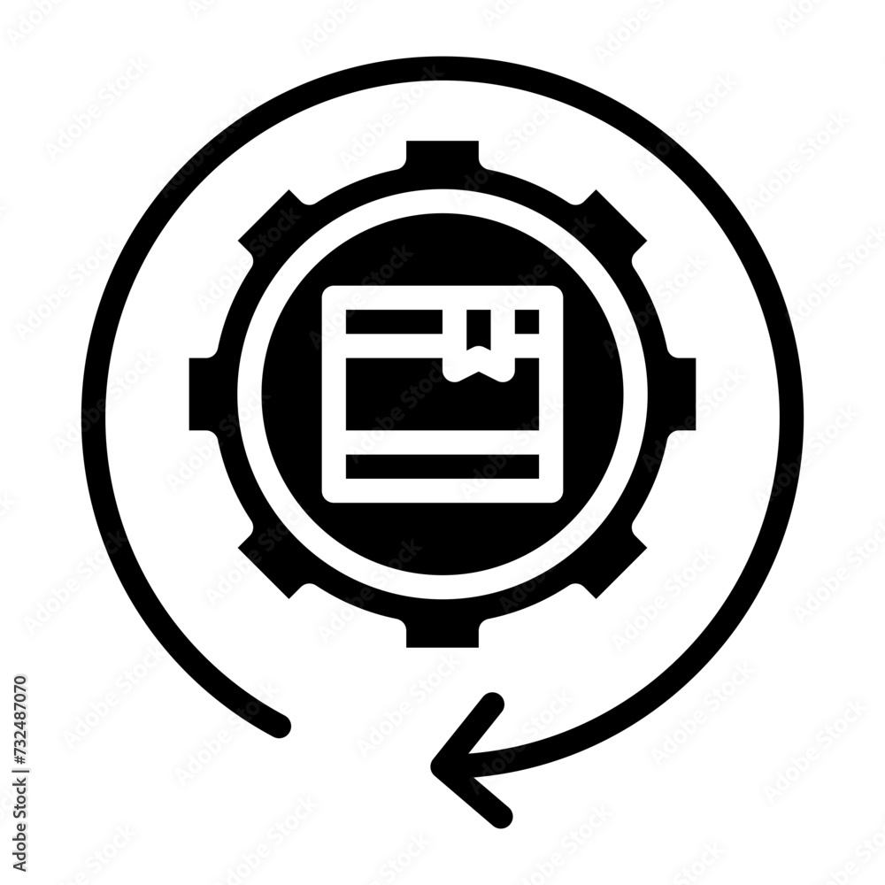 Supply Chain icon vector image. Can be used for Mass Production.