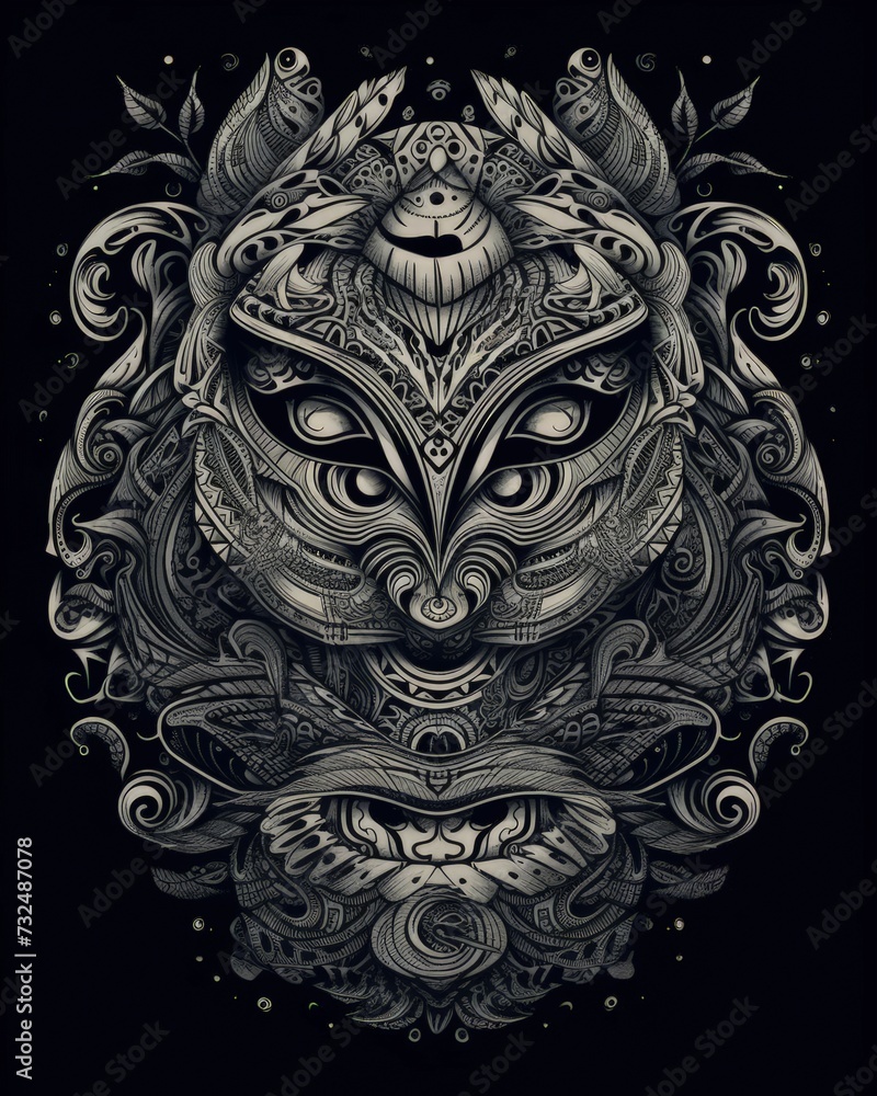 AI generated tattoo design with delicate patterns AI generated tattoo design with delicate patterns