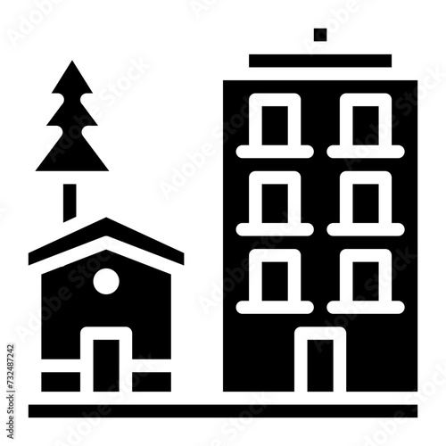 Public Housing icon vector image. Can be used for Public Utilities.