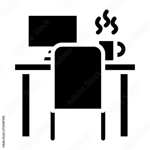 Cozy Workspace icon vector image. Can be used for Remote Working.