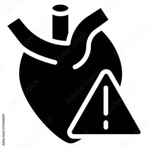 Cardiovascular Risk icon vector image. Can be used for Cardiology.