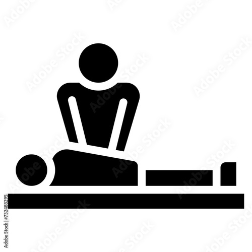 Cardiopulmonary Resuscitation icon vector image. Can be used for Cardiology.