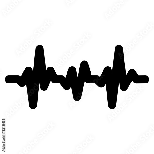 Pulse icon vector image. Can be used for Cardiology.