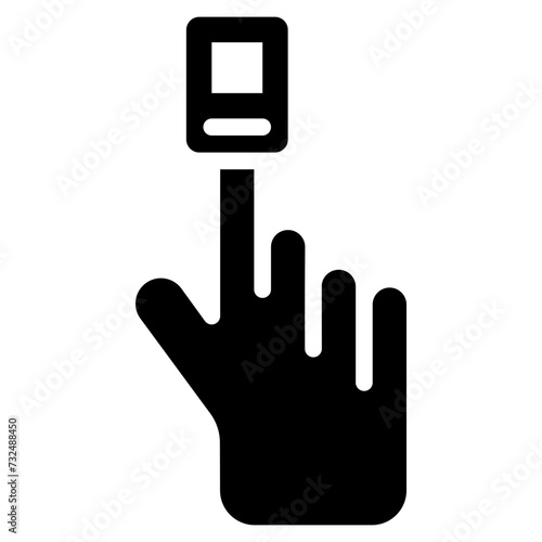 Pulse Oximeter icon vector image. Can be used for Cardiology.