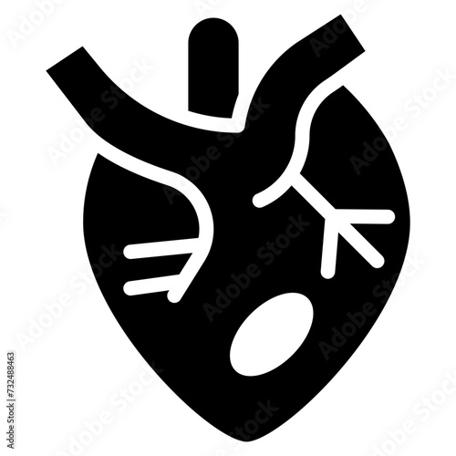 Myocardium icon vector image. Can be used for Cardiology.