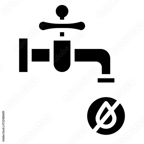 Faucet Off icon vector image. Can be used for Water Crisis.