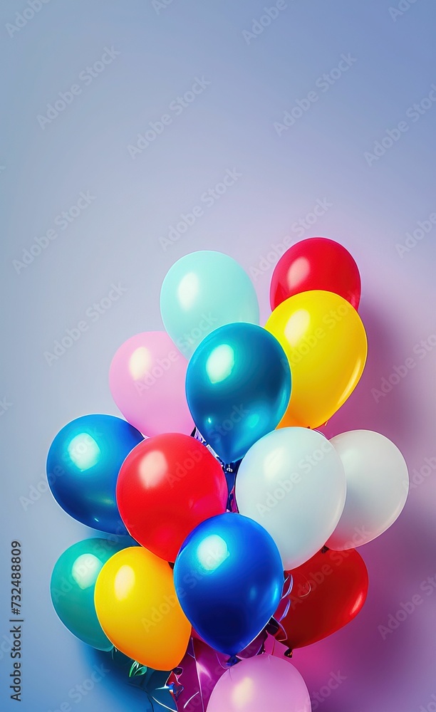 AI generated illustration of an array of vibrant balloons AI generated illustration of an array of vibrant balloons