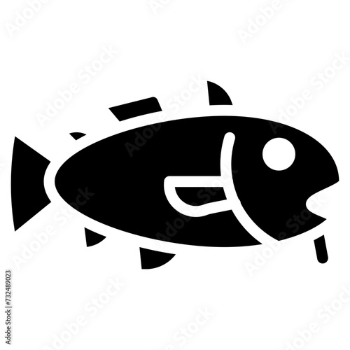 Cod icon vector image. Can be used for Fish and Seafood.