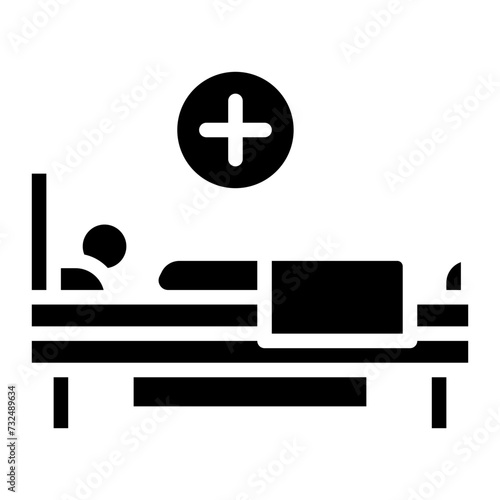 Bedridden Person icon vector image. Can be used for Tuberculosis.