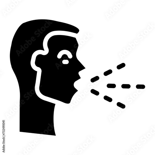 Coughing Person icon vector image. Can be used for Tuberculosis.