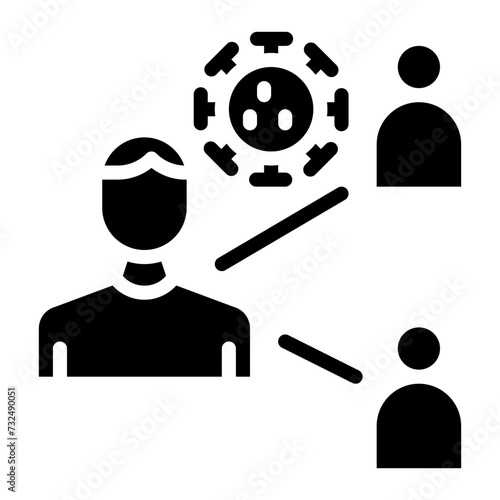 Contagion icon vector image. Can be used for Tuberculosis.
