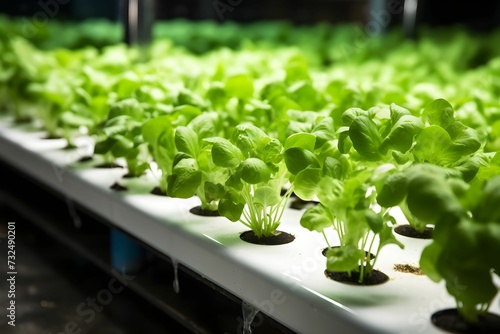 AI generated microgreens growing in greenhouse environment