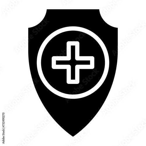 Health Shield icon vector image. Can be used for Tuberculosis.