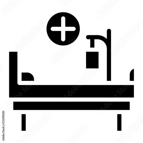 Hospital Bed icon vector image. Can be used for Tuberculosis.