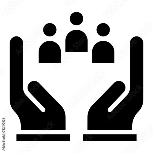 Support Group icon vector image. Can be used for Tuberculosis.