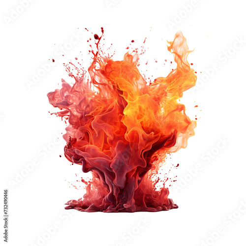 Fiery Element A Mesmerizing Blaze Illuminating the Night Wildfire Danger, Generative Ai