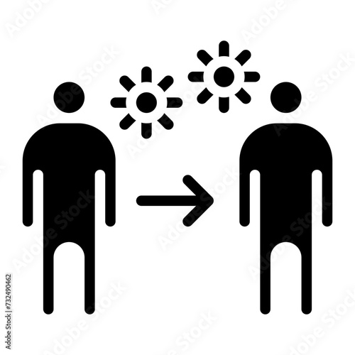 Transmission icon vector image. Can be used for Tuberculosis.