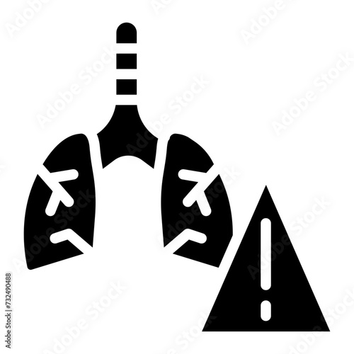 Warning Sign icon vector image. Can be used for Tuberculosis.