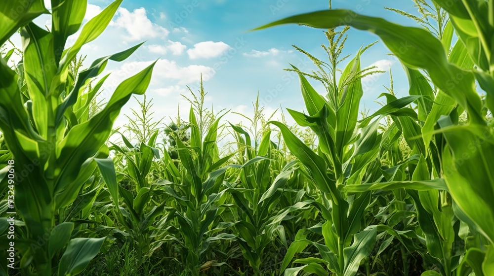 AI generated illustration of a lush, green field AI generated illustration of a lush, green field