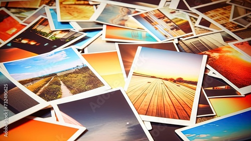 AI generated illustration of a collection of images featuring a beautiful sunset