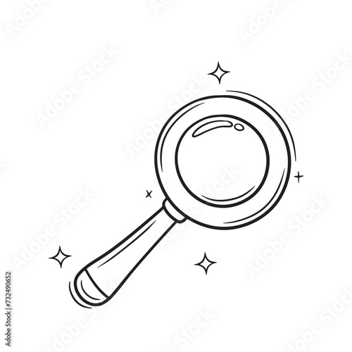 Vector illustration of a magnifying glass