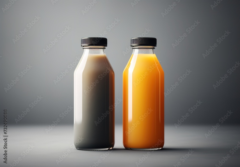 juice bottle mockup on gray background juice bottle mockup on gray background