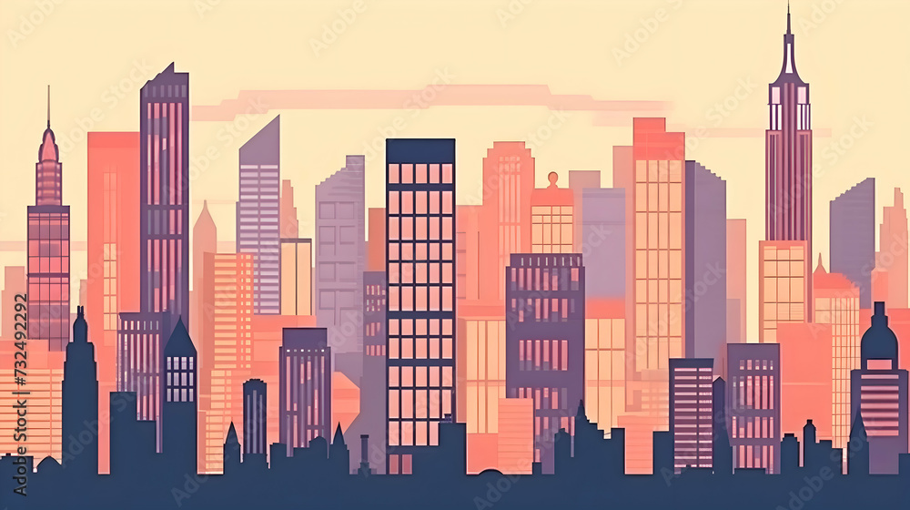 Fototapeta premium cityscape - business background - city, corporate, backdrop, skyline