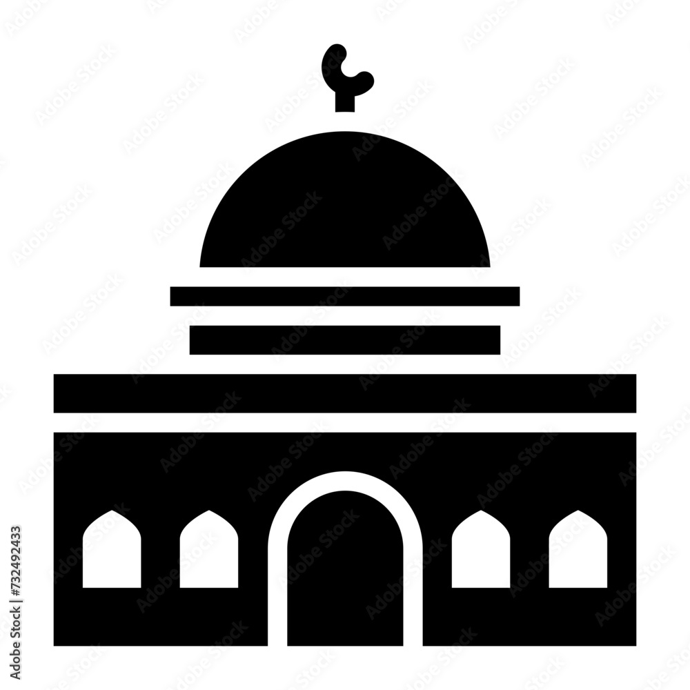 Dome of the Rock icon vector image. Can be used for Islamic New Year. Dome of the Rock icon vector image. Can be used for Islamic New Year.