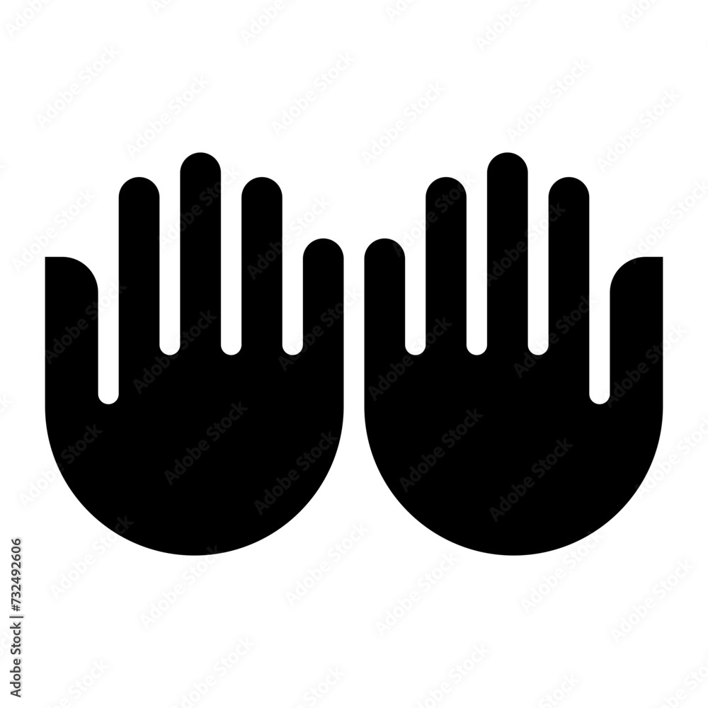 Obraz premium Prayer Hands icon vector image. Can be used for Islamic New Year.