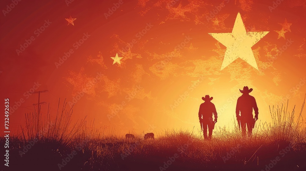 Fototapeta premium Greeting Card and Banner Design for Texas Independence Day Background