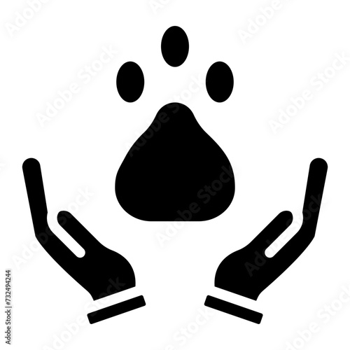 Animal Rights icon vector image. Can be used for Protesting and Civil Disobedience.