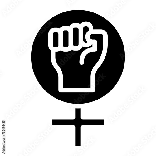 Feminism icon vector image. Can be used for Protesting and Civil Disobedience.