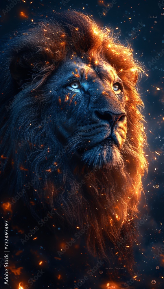 Lion's Den: A Fire-Filled Feline Fantasy Generative AI
