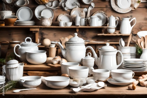 tea set in the kitchen