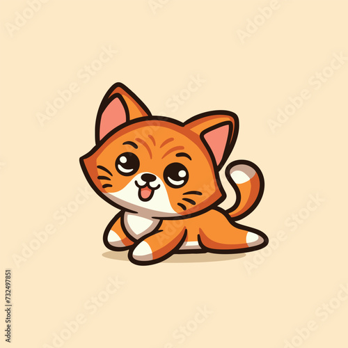 Cat Cute Animal Vector Mascot Cartoon Design illustration