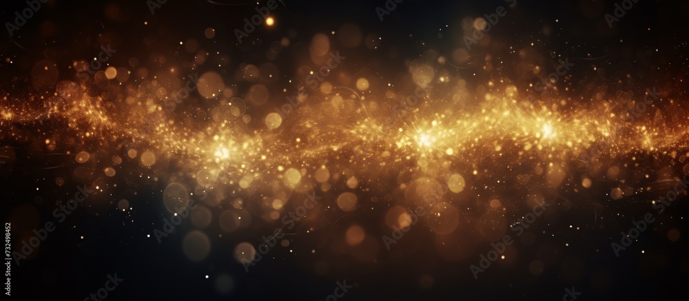 a gold and black background