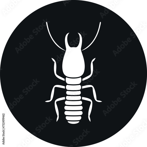 Termite logo. Isolated termite on white background