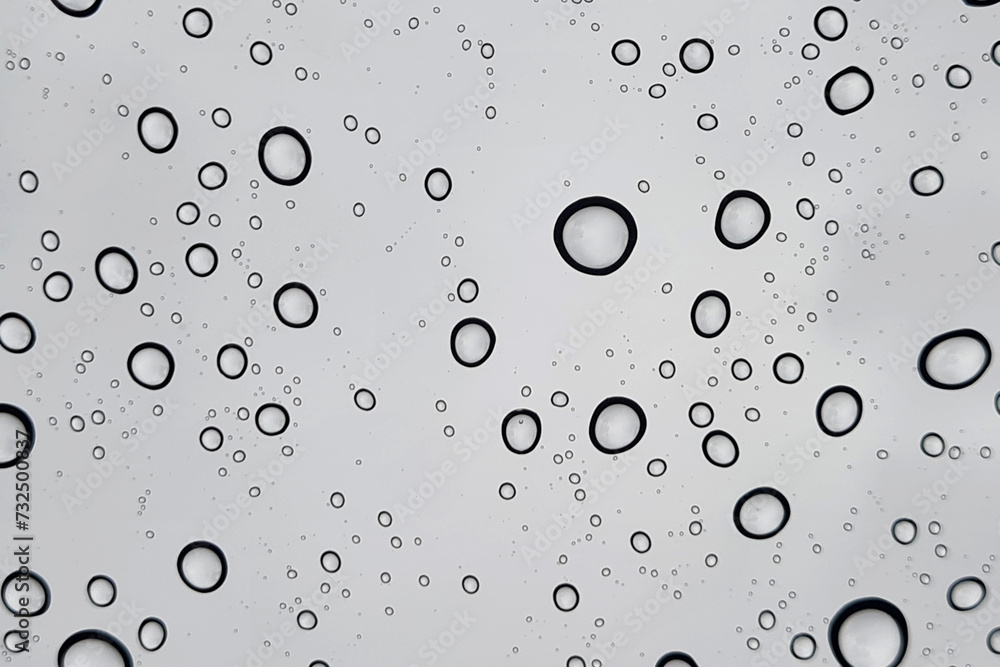 Rain drops on window glasses surface with cloudy background . Natural Pattern of raindrops isolated on cloudy background. Rain drops on window glasses surface with cloudy background . Natural Pattern of raindrops isolated on cloudy background.